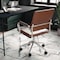 Martha Stewart Piper Upholstered Office Chair in Saddle Brown/Polished Nickel CH-220921-2-BR-MS - alternate 8